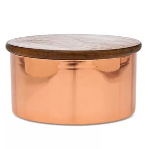 Godinger Copper 6” Canister with Wooden Lid